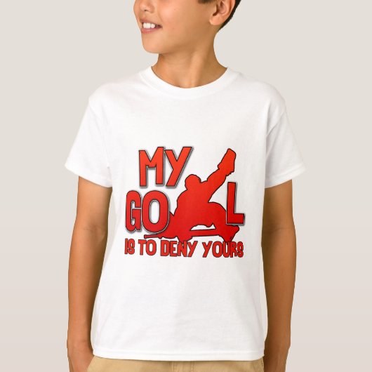 私のゴール、ホッケーのゴールキーパー Tシャツ (正面)