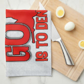 私のゴール，ホッケーゴアリーのキッチンタオル キッチンタオル (四つ折り)