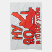 私のゴール，ホッケーゴアリーのキッチンタオル キッチンタオル (縦)