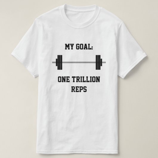 「私のゴール: 1兆回の営業担当」 + Barbell Tシャツ (デザイン正面)