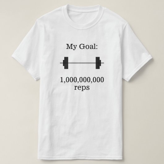 「私のゴール: 1,000,000,000人の営業担当」 + Barbell Tシャツ (デザイン正面)