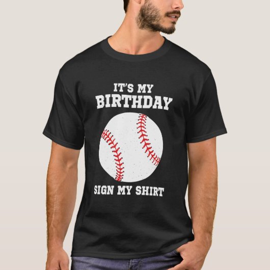 私のサイン 私の野球選手 Tシャツ (正面)