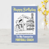 私のサッカーお気に入りのコーチへ – ハッピーバースデー カード (黄色い花)
