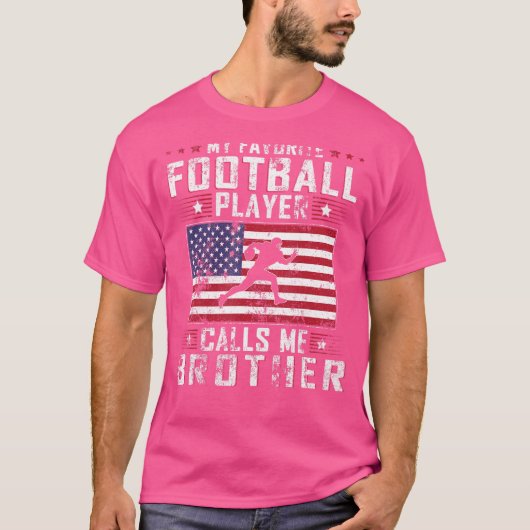 私のサッカーお気に入りの選手はブラザーファテと呼ぶ Tシャツ (正面)