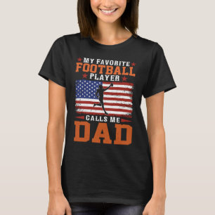 私のサッカーお気に入りの選手は私をアメリカパパと呼ぶ Tシャツ