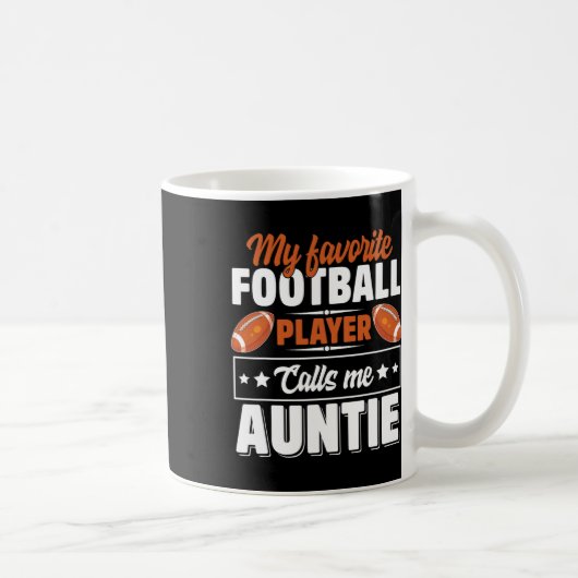 私のサッカーお気に入りの選手は私を叔母の母と呼ぶ コーヒーマグカップ (右)