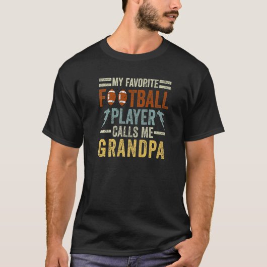 私のサッカーお気に入りの選手は私を祖父と呼ぶ Tシャツ (正面)