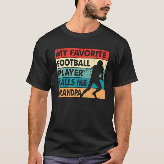 私のサッカーお気に入りの選手は私を祖父と呼ぶ Tシャツ (正面)