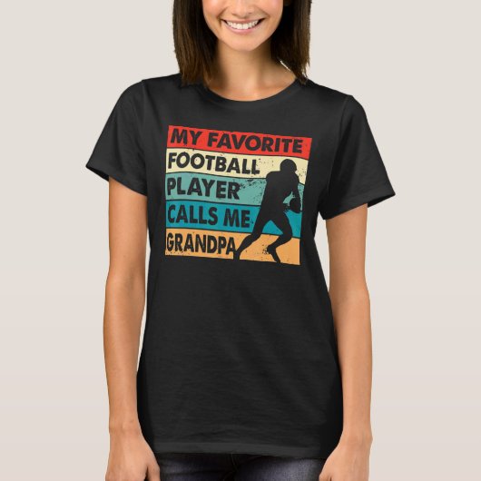 私のサッカーお気に入りの選手は私を祖父と呼ぶ Tシャツ (正面)