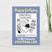 私のサッカーお気に入りの選手へ – ハッピーバースデー カード (正面)