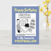 私のサッカーお気に入りの選手へ – ハッピーバースデー カード (黄色い花)