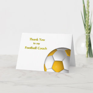 私のサッカー及びフットボールのコーチにありがとう サンキューカード