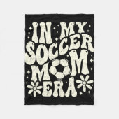 私のサッカー母の時代サッカーママ母の生活ママ フリースブランケット (正面)