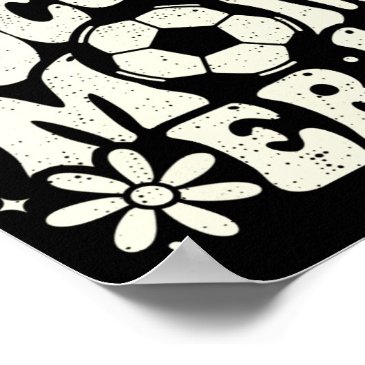 私のサッカー母の時代サッカーママ母の生活ママ ポスター (角)