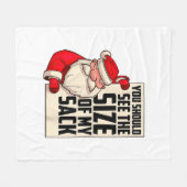 私のサックのサイズが表示されるはずおもしろいさSanta Chr フリースブランケット (正面(横))