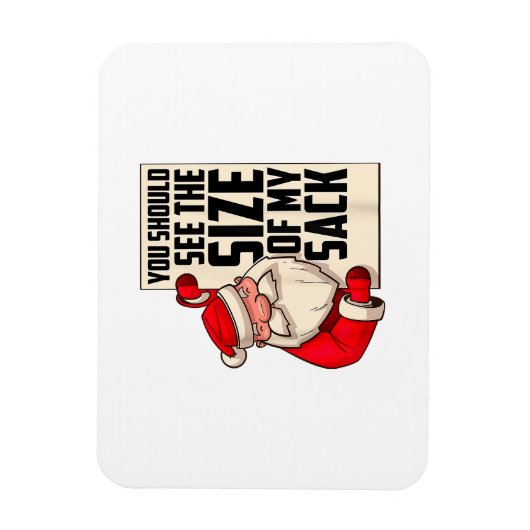 私のサックのサイズが表示されるはずおもしろいさSanta Chr マグネット (縦)