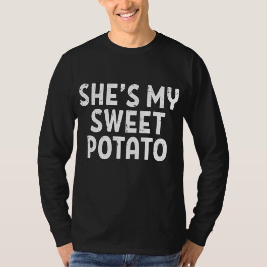 私のサツマイポテトマッチングカップル感謝祭 Tシャツ (正面)