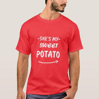 私のサツマイポテトIヤムマッチングカップル感謝していを Tシャツ