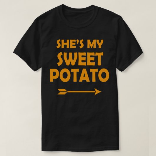 私のサツマイモ感謝のマッチングカップルを見る Tシャツ (デザイン正面)