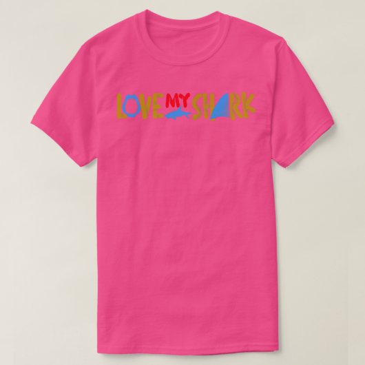 私のサメを愛する Tシャツ (デザイン正面)