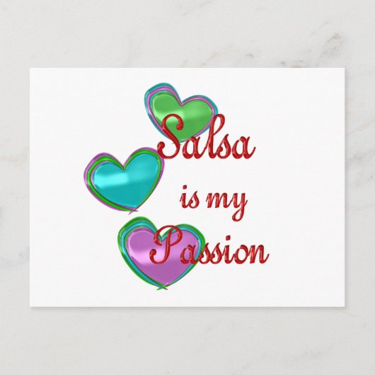 私のサルサ熱 ポストカード (正面)