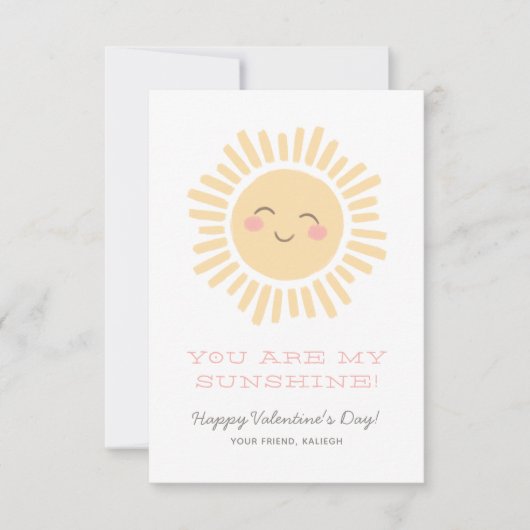 私のサンシャインキッズクラスルームのバレンタインデー ノートカード (正面)