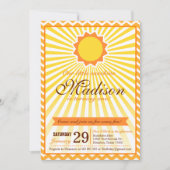 私のサンシャインバースデーパーティーへの招待 招待状 (正面)