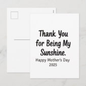 私のサンシャインママのプレゼントしてくれてありがとう シーズンポストカード (正面/裏面)