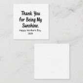 私のサンシャインママのプレゼントしてくれてありがとう スクエア名刺 (正面/裏面)