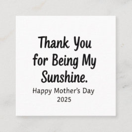 私のサンシャインママのプレゼントしてくれてありがとう スクエア名刺