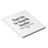 私のサンシャインママのプレゼントしてくれてありがとう ノートパッド (アングル)