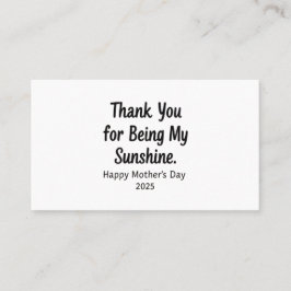 私のサンシャインママのプレゼントしてくれてありがとう 名刺