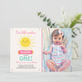 私のサンシャインリトルサンシャイン誕生日の招待 招待状 (スタンド正面)