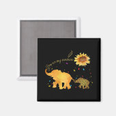 私のサンシャイン・ヒンフラワー・ゾウ自閉症 マグネット (正面/裏面)