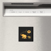 私のサンシャイン・ヒンフラワー・ゾウ自閉症 マグネット (インサイチュ (食洗機))