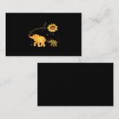 私のサンシャイン・ヒンフラワー・ゾウ自閉症 名刺 (正面/裏面)