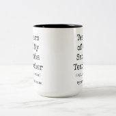 私のサンバダンスの涙先生がまだ暖おもしろいかい ツートーンマグカップ (中央)