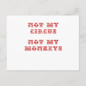私のサーカスじゃない、私の猿じゃない ポストカード (正面)