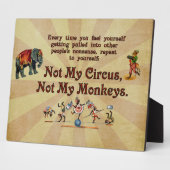 私のサーカスではなく私のサル フォトプラーク (側面)