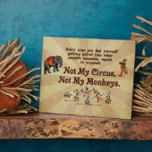 私のサーカスではなく私のサル フォトプラーク (側面)