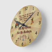 私のサーカスではなく私のサル ラウンド壁時計 (傾斜)