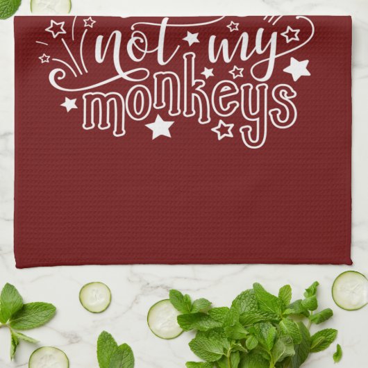 私のサーカスではなく私の猿の母の政治的おもしろいな キッチンタオル (折り畳み)