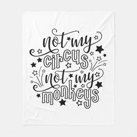 私のサーカスではなく私の猿の母の政治的おもしろいな フリースブランケット (正面)