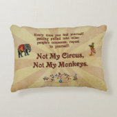 私のサーカスではなく、私のサル アクセントクッション (正面)