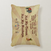 私のサーカスではなく、私のサル アクセントクッション (正面(垂直))