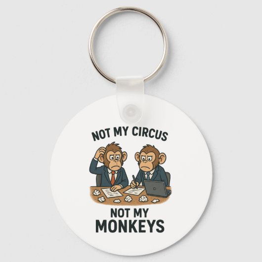 私のサーカスではなく、私のサル – 漫画のおもしろい僧侶 キーホルダー (正面)