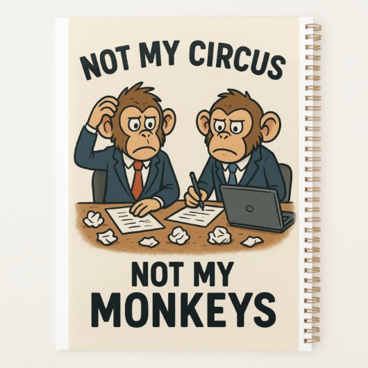 私のサーカスではなく、私のサル – 漫画のおもしろい僧侶 プランナー手帳 (裏面)