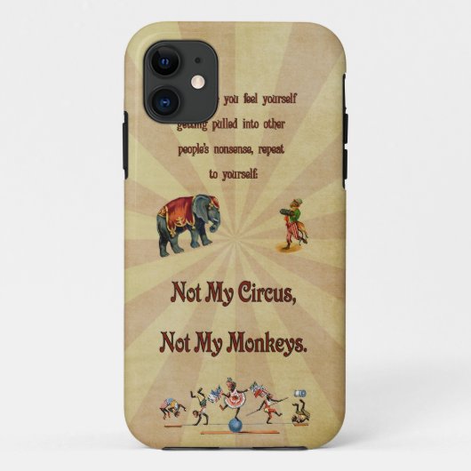私のサーカスではなく、私のサル Case-Mate iPhoneケース (裏面)