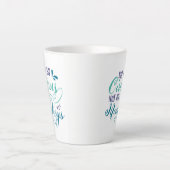 私のサーカスでも、サルでもなく、諺を磨きなさい。 カフェラテマグ (正面)