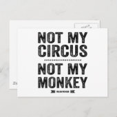 私のサーカスは私の猿ではない ポストカード (正面/裏面)